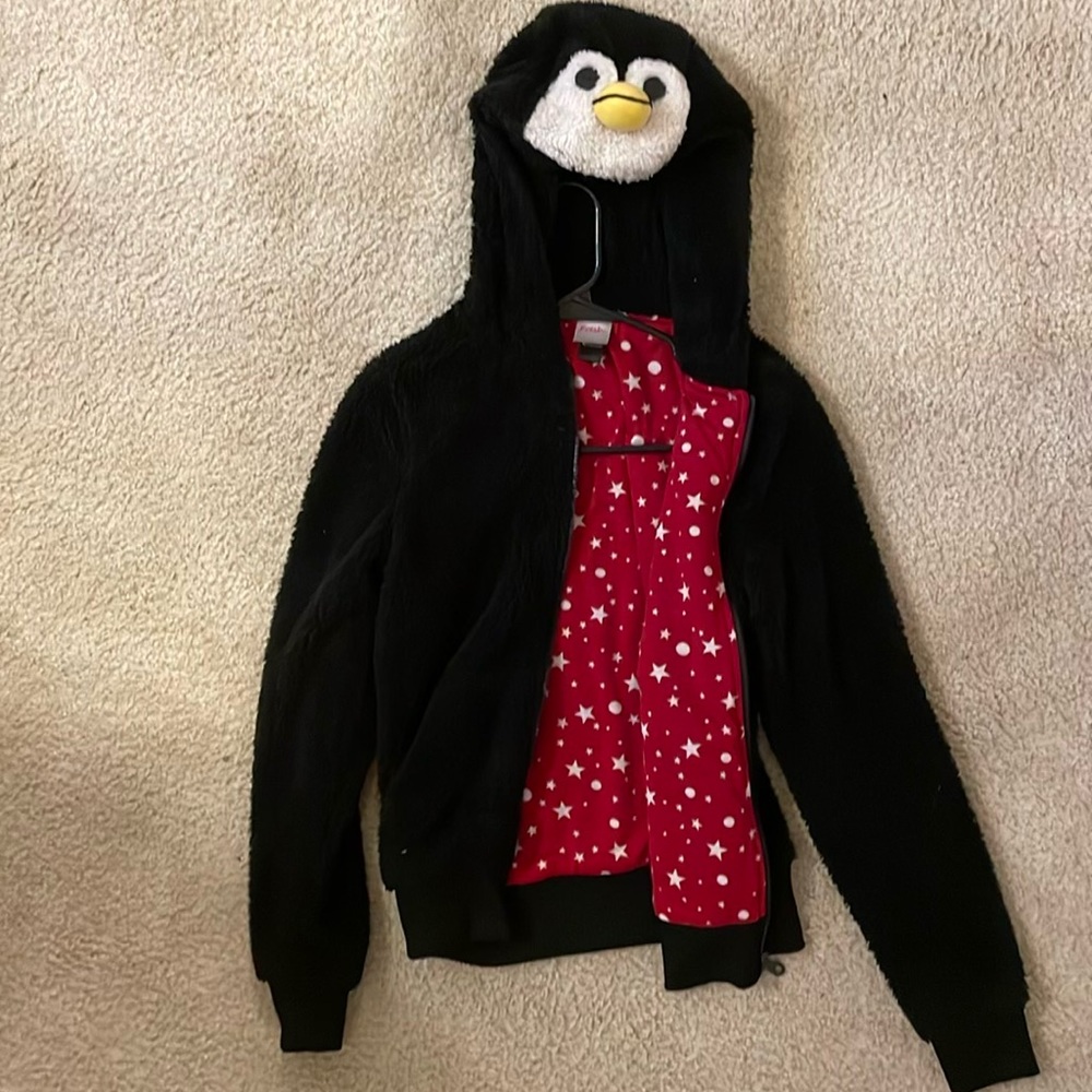 New Condition, Small Girl Fresh Brewed Penguin Hoodie, Never been worn